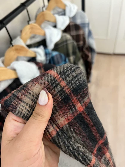 سویشرت چهارخونه کلاهدار 6109