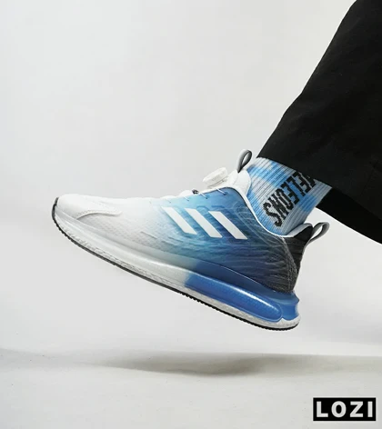 کفش کتانی مردانه آبی سفید ADIDAS Solar disk V2
