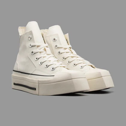 کانورس اسکوئرد شیری ساق بلند Converse De Luxe Squared Beige Hightop