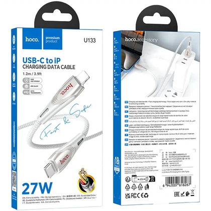 کابل تایپ سی به لایتنینگ هوکو HOCO مدل U133 توان 27 وات