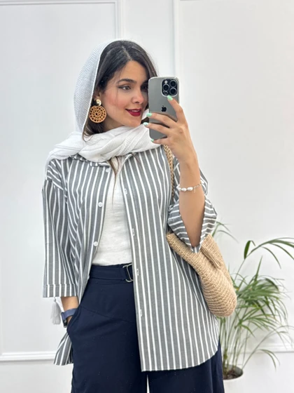 مانتو راه راه نسیم