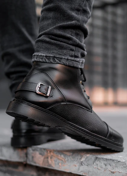 نیم بوت مردانه مشکی مدل Farnod