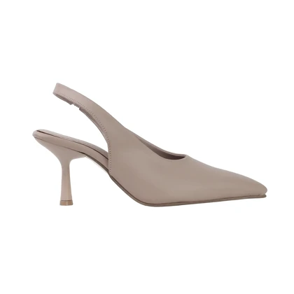 کفش پاشنه‌دار زنانه مدل دهنه گرد_کرم کد 1900