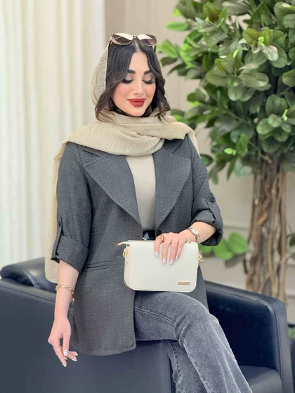 مانتو دو دکمه آینور