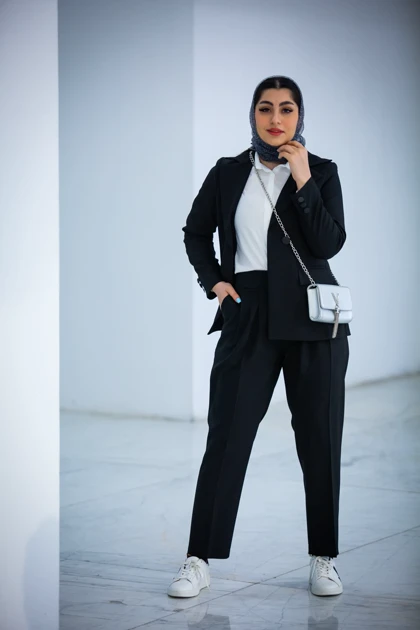 مانتو شلوار دو دکمه بزایاق