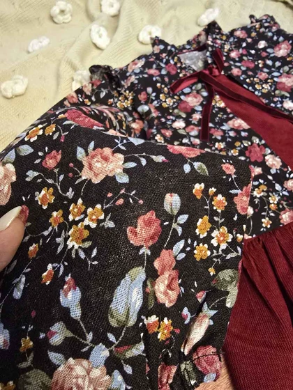 کت سارافن دخترانه گل‌گلی