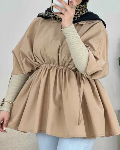 مانتو عروسکی کمر چین(2)کد3392