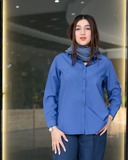 خرید عمده شومیز آبی زنانه قیمت 328 تومن کد 7173