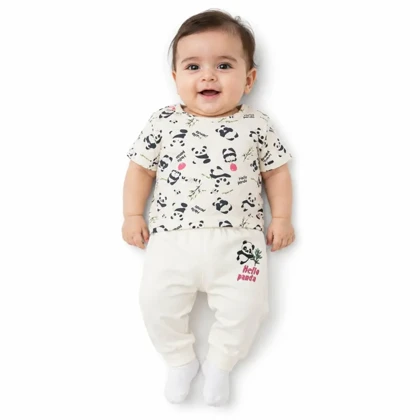 ست نوزادی پسرانه مدل Panda Smile