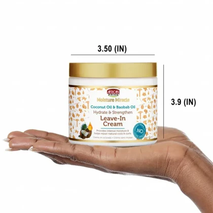 نرم کننده مو بعد از حمام تقویتی و آبرسان آفریکن پراید مدل Moisture Miracle Coconut Oil & Baobab Oil مناسب انواع مو حجم 425 میلی لیتر