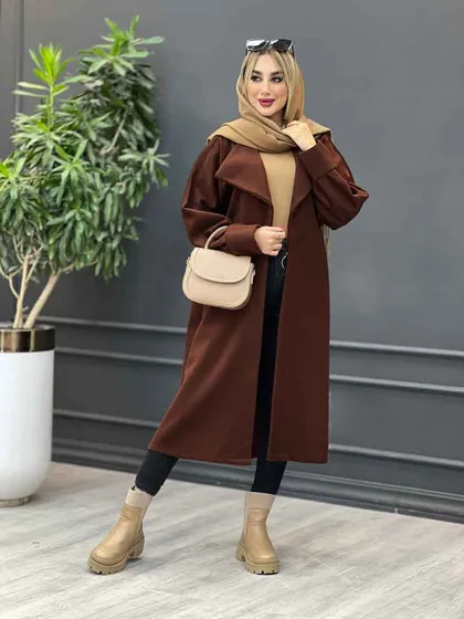 پالتو یقه آمریکایی آستین پیله