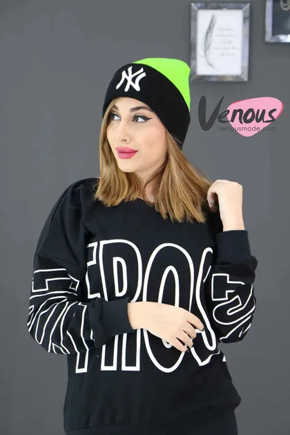 کلاه بافت دو تیکه NY