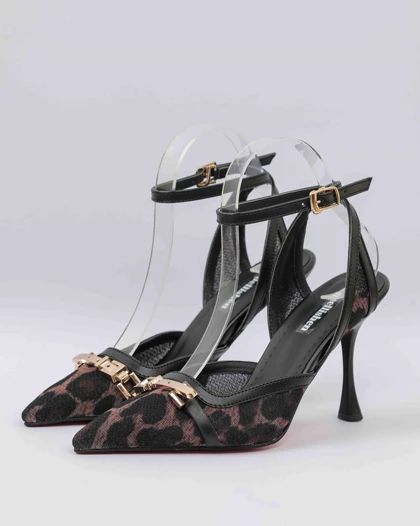 726 - پاشنه توری پلنگی 726