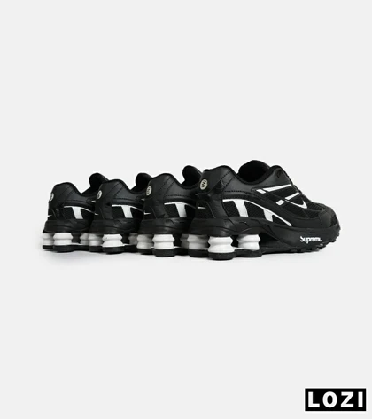 کفش کتانی مردانه مشکی سفید نایک NIKE x SUPREME shox ride 2
