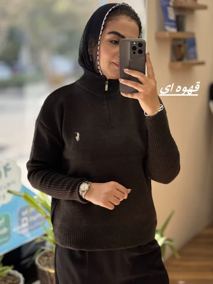 بولیز بافت نیم زیپ پولو_8141