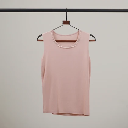 تاپ یقه خشتی مروارید