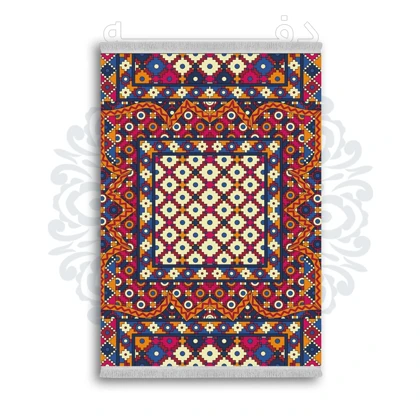 *جدید* فرشینه از جنس پارچه شانل مخمل ترک طرح فانتزی برند دفه کد 283
