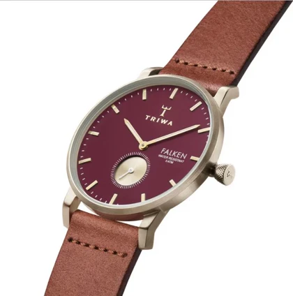 ساعت مچی عقربه ای زنانه مردانه تریوا (TRIWA) مدل Ruby Falken Brown Classic