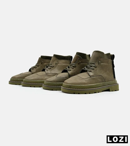 نیم بوت چرمی مردانه سبز Timberland