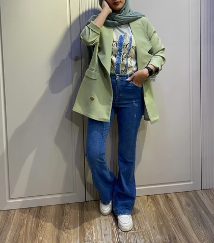 کت مازراتی سبز پاستیلی کد 1005