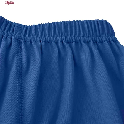 شورت مردانه ماییلدا مدل پادار پنبه‌ای آبی شالی کد 4702