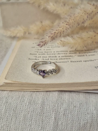 انگشتر جواهری فری سایز بنفش