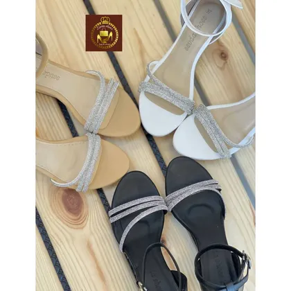 صندل لژدار نگینی مجلسی زنانه دورمچی وانا