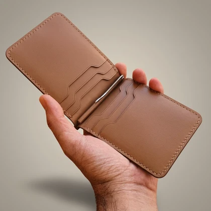 کیف پول جیبی چرم مدل نوژین