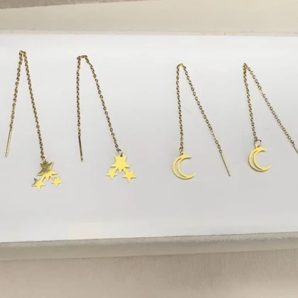 گوشواره بخیه ای سه سوراخ