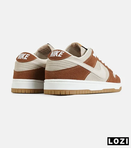 کفش کتانی مردانه و زنانه کرم قهوه ای نایک NIKE SB Dunk مدل 7647