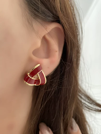 گوشواره میخی میناکاری-2