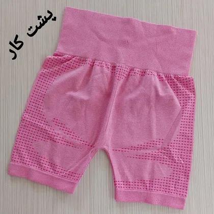 ست ورزشی زنانه کراپ و شلوارک سیملس