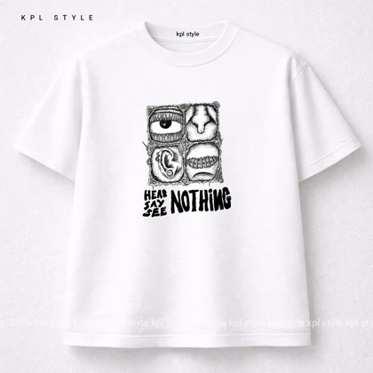 تیشرت باکسی 100٪ پنبه طرح ضد اجتماع | ضد حساسیت | کد 1426