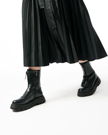 نیم بوت زنانه استرادیواریوس مدل 00009-Stradivarius-Flat-Ankle-Boots