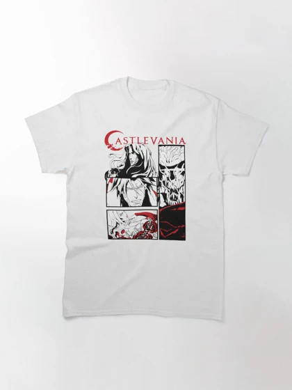 تیشرت کسلوانیا | تیشرت castlevania طرح Black &amp; White Comic Panels کد 127493