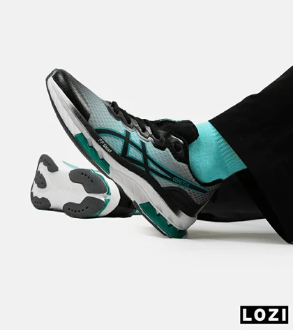 کفش کتانی مردانه آبی سبز ASICS GORETEX