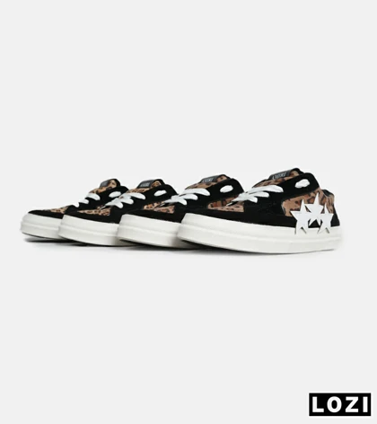 کفش اسنیکرزمشکی نارنجی سفید Amiri Stars v2 مدل 7072