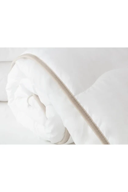 لحاف یک نفره Madame Coco مدل Aleoavera میکروفایبر - سفید/خاکی