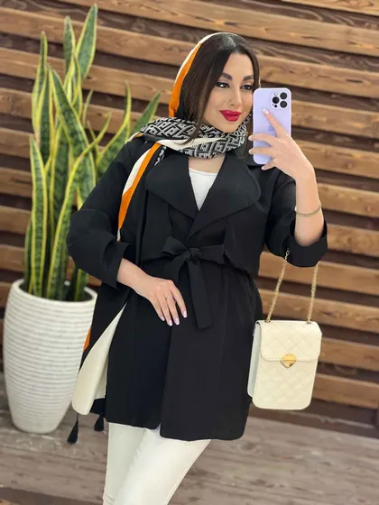 مانتو ژیله دار مغزی دوزی