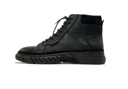 بوت ساق‌دار چرمی مردانه بندی