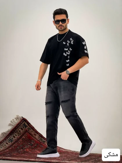 تیشرت باکسی پروانه_کد4127