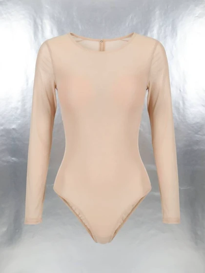 بادی حریر آستین بلند فاق قزن دار کد 319