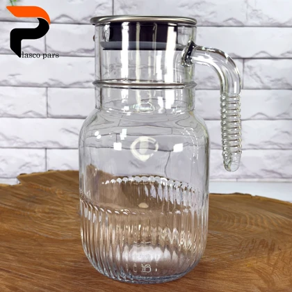 پارچ 1.5 لیتری شیاردار درب استیل لیمون