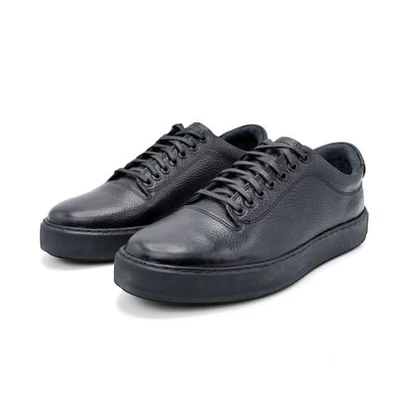 کفش ونس مردانه چرم طبیعی مدل Flat shoes - 0178