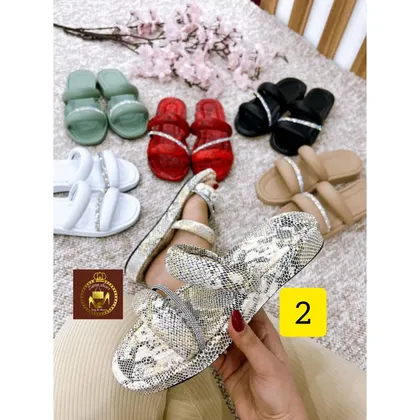 صندل دمپایی روفرشی زنانه نگینی