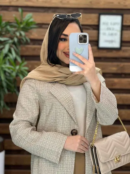 مانتو طرحدار یقه انگلیسی