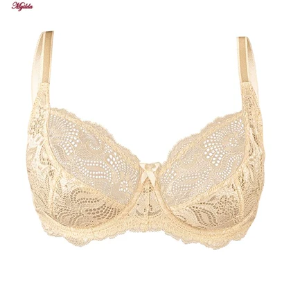 سوتین زنانه مدل فنردار توری کرم لین کد 4680-511