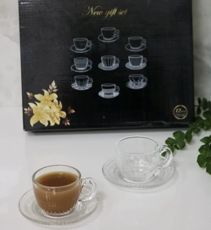 ست فنجان و نعلبکی چای خوری طرحدار