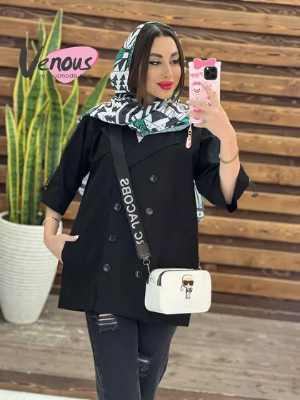 مانتو لینن هشت دکمه