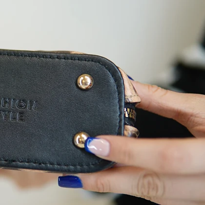 کیف رودوشی و دستی پلنگی زنانه دو دسته